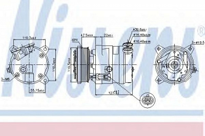 NISSENS 89257 -  Компрессор, кондиционер