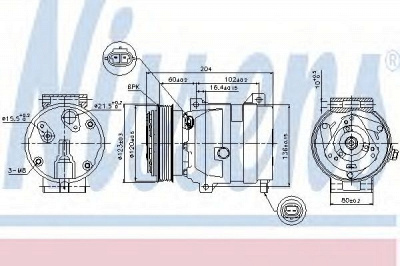 NISSENS 89281 -  Компрессор, кондиционер