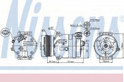 NISSENS 89284 -  Компрессор, кондиционер