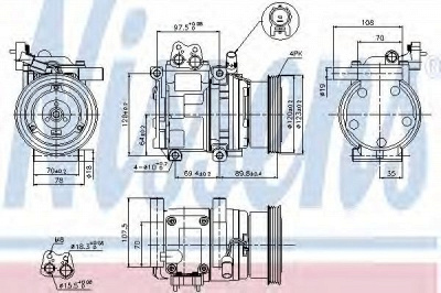 NISSENS 89290 -  Компрессор, кондиционер
