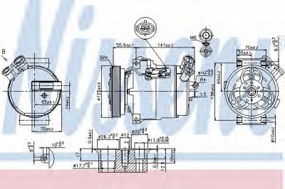 NISSENS 89308 -  Компрессор, кондиционер