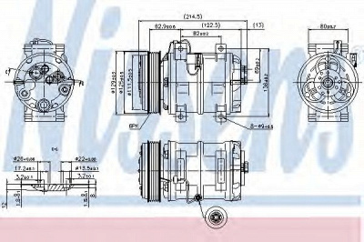 NISSENS 89317 -  Компрессор, кондиционер