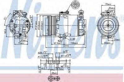NISSENS 89322 -  Компрессор, кондиционер