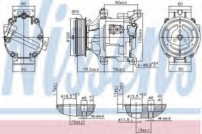 NISSENS 89324 -  Компрессор кондиционера