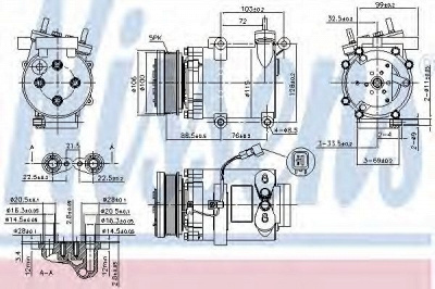 NISSENS 89327 -  Компрессор, кондиционер