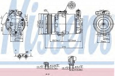 NISSENS 89333 -  Компрессор, кондиционер