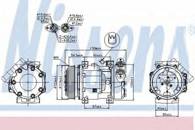NISSENS 89336 -  Компрессор, кондиционер