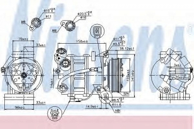 NISSENS 89350 -  Компрессор, кондиционер