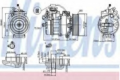 NISSENS 89371 -  Компрессор, кондиционер