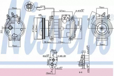 NISSENS 89382 -  Компрессор, кондиционер
