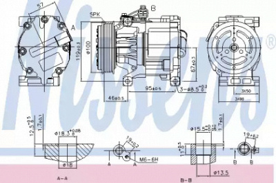 NISSENS 89405 -  Компрессор, кондиционер