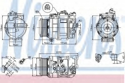 NISSENS 89412 -  Компрессор, кондиционер