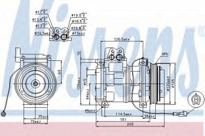 NISSENS 89414 -  Компрессор, кондиционер