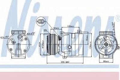 NISSENS 89435 -  Компрессор, кондиционер