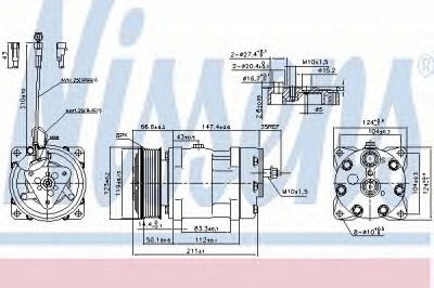 NISSENS 89470 -  Компрессор, кондиционер