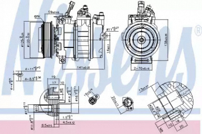 NISSENS 89488 -  Компрессор, кондиционер
