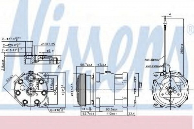NISSENS 89489 -  Компрессор, кондиционер