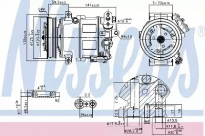 NISSENS 89497 -  Компрессор, кондиционер
