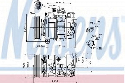 NISSENS 89529 -  Компрессор, кондиционер