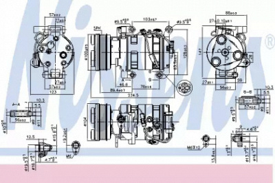 NISSENS 89550 -  Компрессор, кондиционер