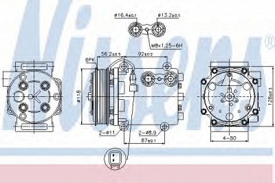 NISSENS 89551 -  Компрессор, кондиционер