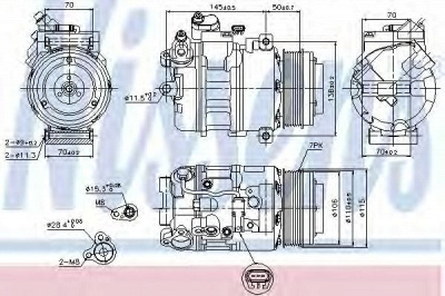 NISSENS 89574 -  Компрессор, кондиционер