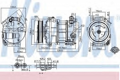 NISSENS 89584 -  Компрессор, кондиционер