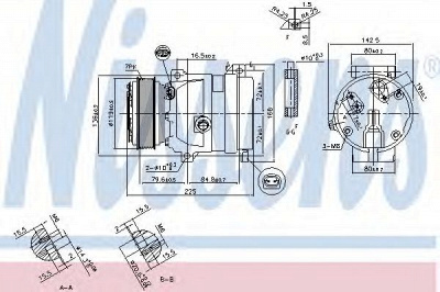 NISSENS 89587 -  Компрессор, кондиционер