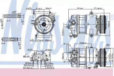 NISSENS 89590 -  Компрессор, кондиционер