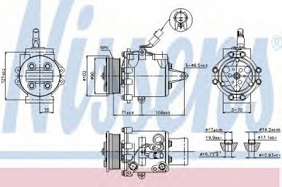 NISSENS 89591 -  Компрессор, кондиционер