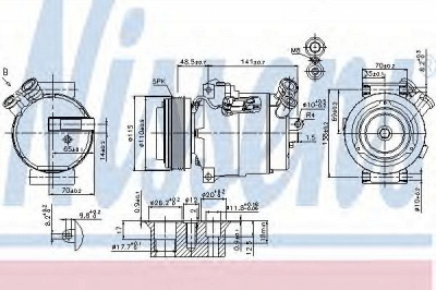 NISSENS 89592 -  Компрессор, кондиционер