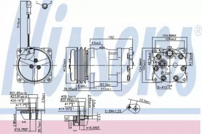 NISSENS 89819 -  Компрессор, кондиционер