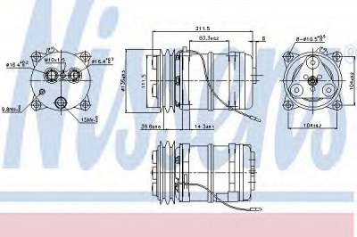 NISSENS 899914 -  Компрессор, кондиционер