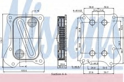 NISSENS 90700 -  масляный радиатор, двигательное масло