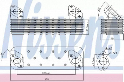 NISSENS 90728 -  масляный радиатор, двигательное масло