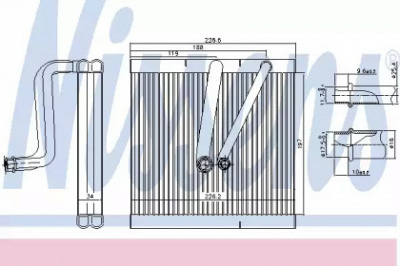 NISSENS 92321 -  Испаритель, кондиционер