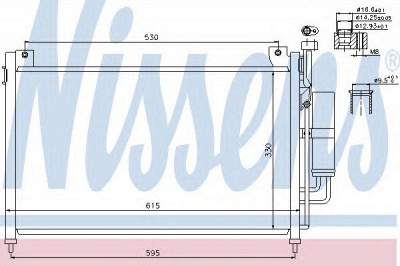 NISSENS 940033 -  Конденсатор, кондиционер