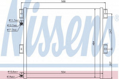 NISSENS 940075 -  Конденсатор, кондиционер