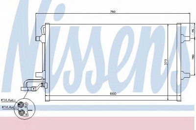 NISSENS 940086 -  Конденсатор, кондиционер