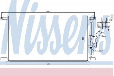 NISSENS 940104 -  Конденсатор, кондиционер