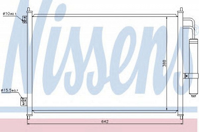 NISSENS 940121 -  Конденсатор, кондиционер