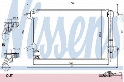 NISSENS 940238 -  Конденсатор, кондиционер