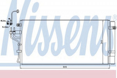 NISSENS 940249 -  Конденсатор, кондиционер