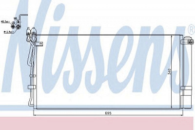 NISSENS 940250 - Конденсатор, кондиционер