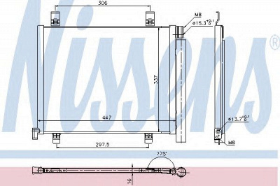 NISSENS 940254 -  Конденсатор, кондиционер