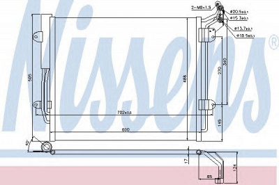 NISSENS 940256 -  Конденсатор, кондиционер