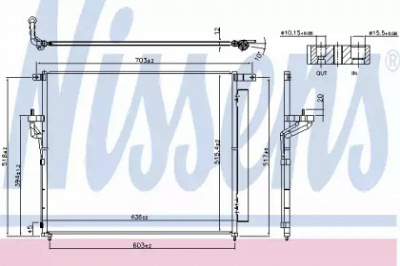 NISSENS 940266 -  Конденсатор, кондиционер