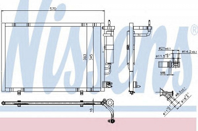 NISSENS 940277 -  Конденсатор, кондиционер