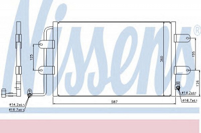 NISSENS 940305 -  Конденсатор, кондиционер