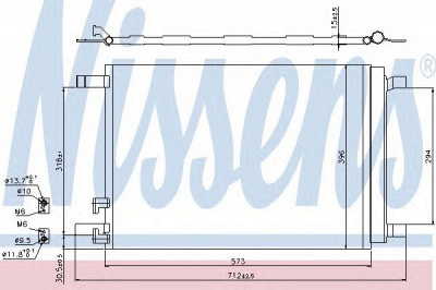 NISSENS 940319 -  Конденсатор, кондиционер